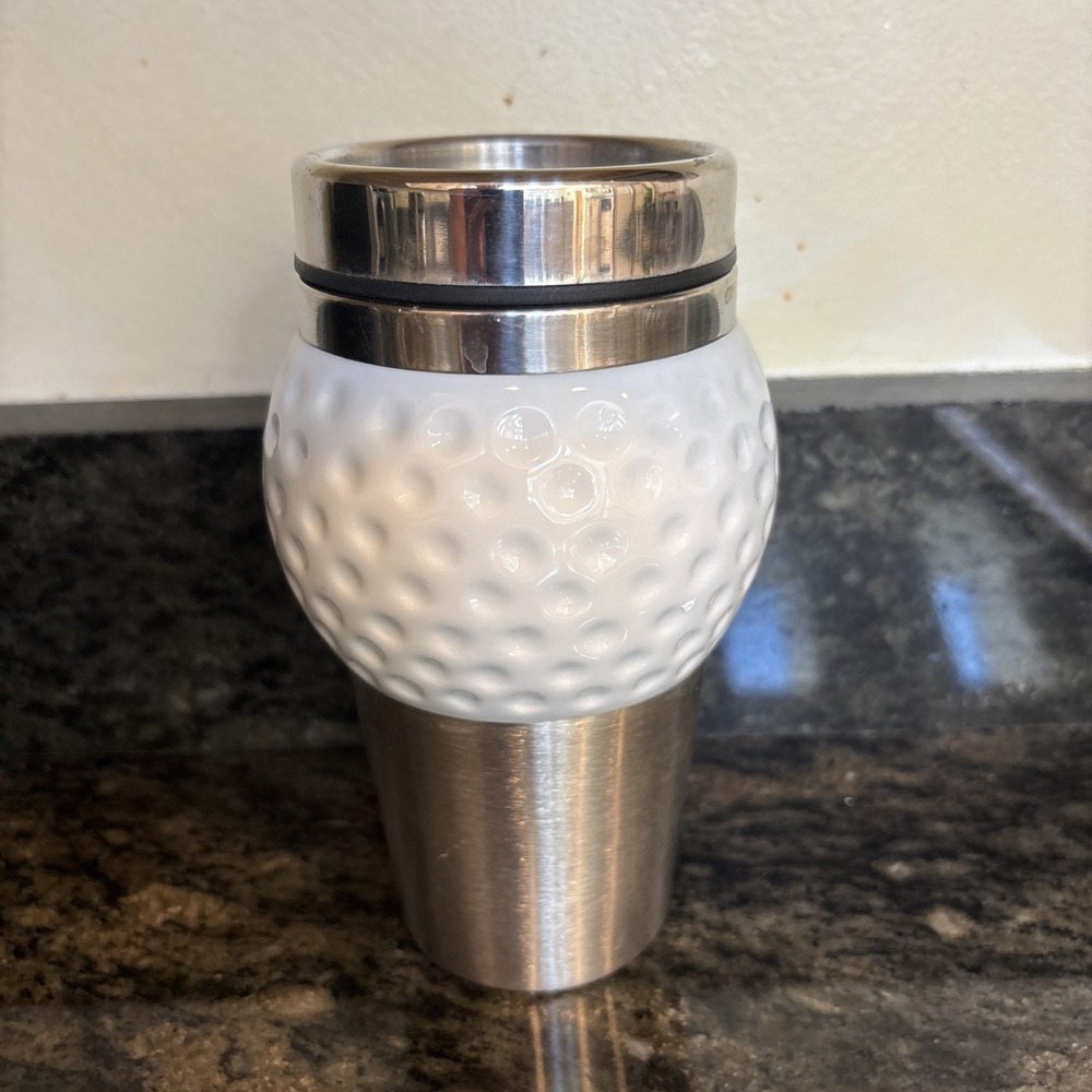 Hybrid Golf Ball‎ Stainless Steel Travel Mug Tumbler  16 oz Used Thermos